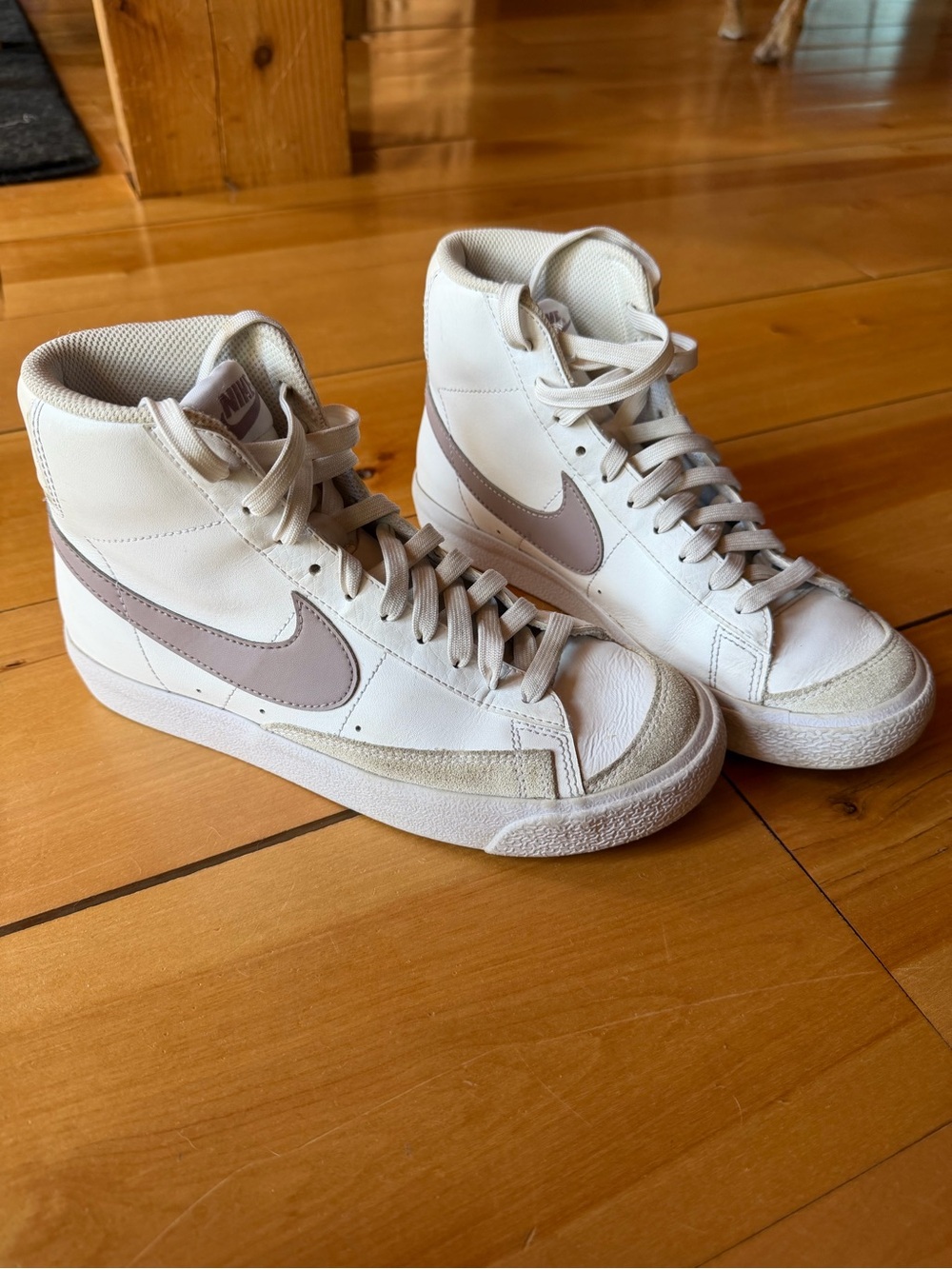 Nike Women’s Blazer Mid High-Top Sneakers - White & Beige
